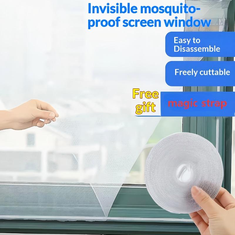 Zanzariera Invisibile per Finestra Tagliabile Trasparente Rete Anti Mosche Insetti per Camera da Letto Cucina Uso Domestico