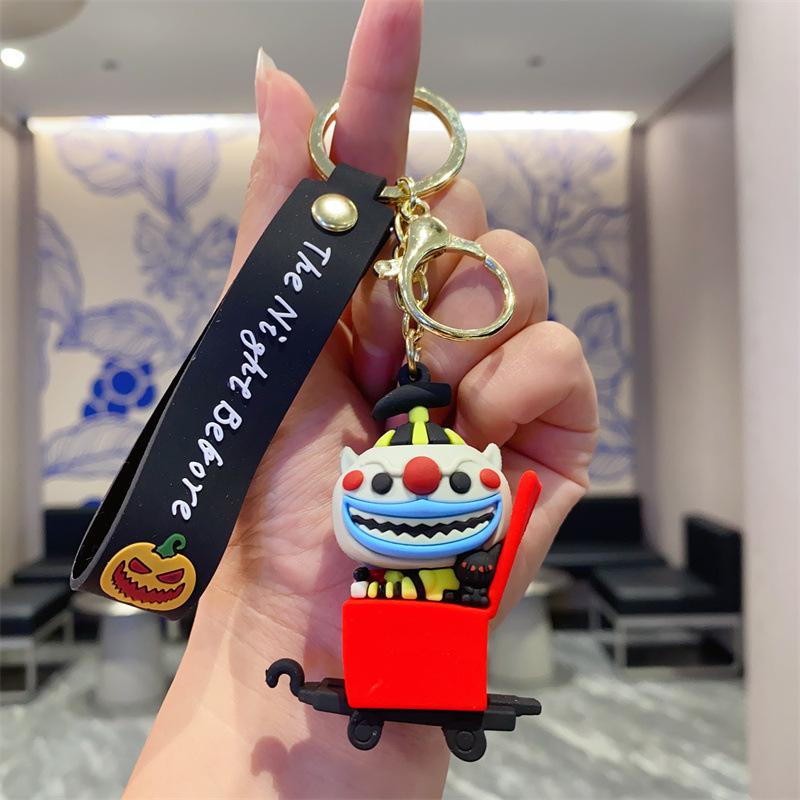 Creative Christmas Horror Night Cartoon Keychain Bag Pendant Children's Toy Doll Machine Car Pendant