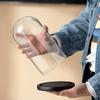 The Bell Jar Glass Cloche with Black Wood Base,Clear Decorative Glass Dome Display Storage Box for Curios Keepsakes