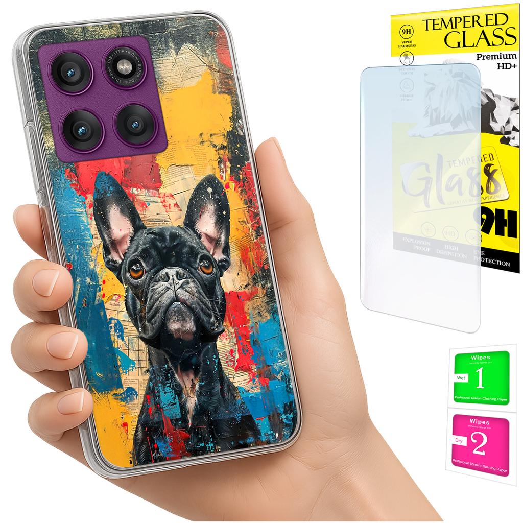 Etui Do Motorola Edge 60 Pro Obudowa Foto Case Plecki Piesek + Szkło 9H