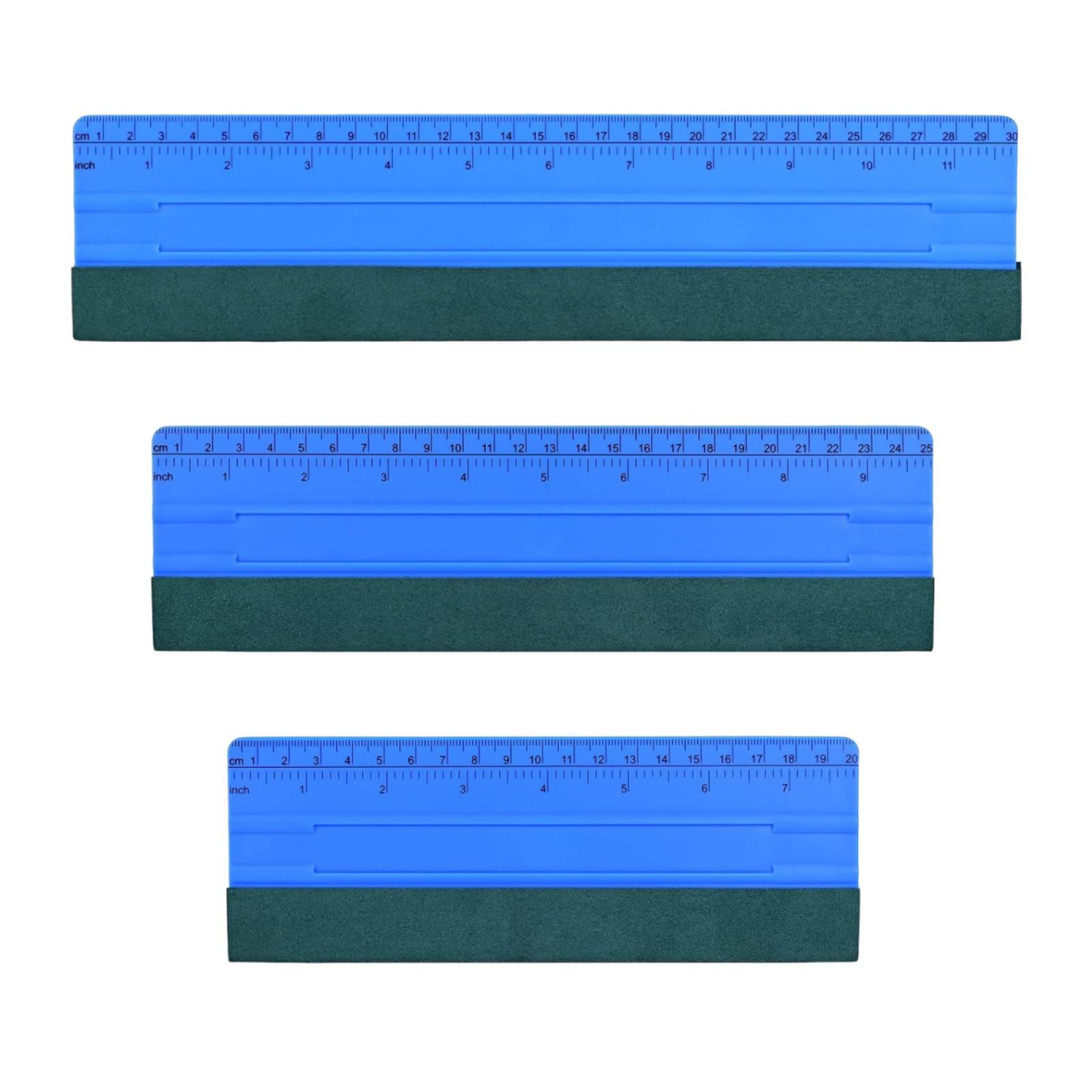 

3 Pieces Felt Squeegees Set for Vinyl Convenient Wtih Ruler Big Size Wallpaper Squeegee for Window Tint Cars Mirror Sign синий