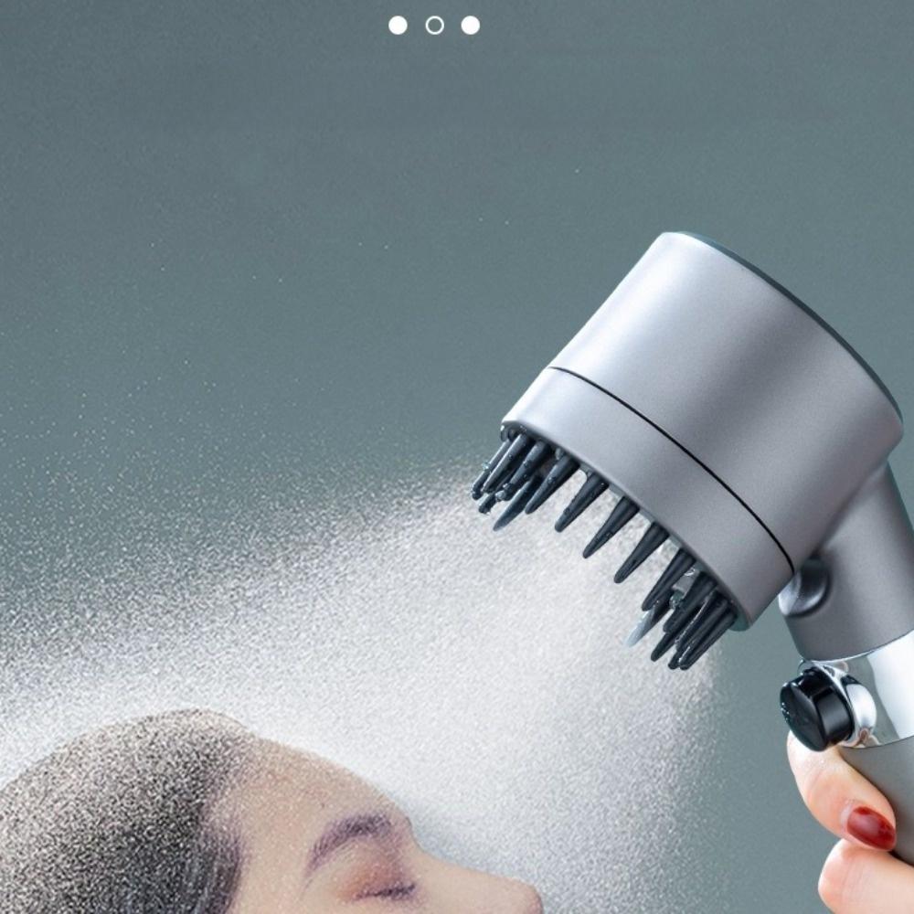 High Pressure Shower Head Round 3 Mode Bathroom Shower Head Detachable Filter Element Bathroom Shower Tool Replacement Part