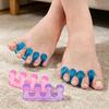 1 Paar Zehentrenner für überlappende Zehen, 3-Loch Blauer Gel-Ballenzeh-Korrektor, Weicher SEBS-Fußabstandshalter für Hallux Valgus, Zehenstrecker für Damen