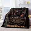 Motociclette Harley-Davidson Personalizza il Tuo Nome Coperta Accogliente Coperta Personalizzata Comfort Durevole Versatile per Riposo Letto Divano Spiaggia