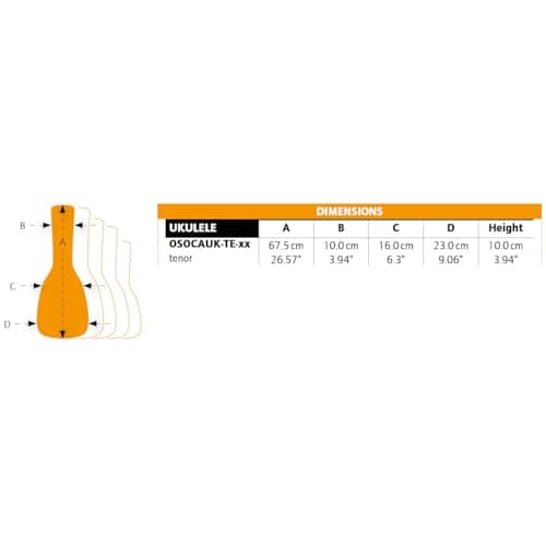 ORTEGA Ukulele Case (Semi-Hard Case) Tenor Size OSOCAUK-TE-MO Mocca