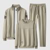 Men's Casual Pants, Hoodie Jacket, Men's Long Sleeved Casual Business Autumn and Winter Plus Size 3-piece Set, Men's Running and Sports Set