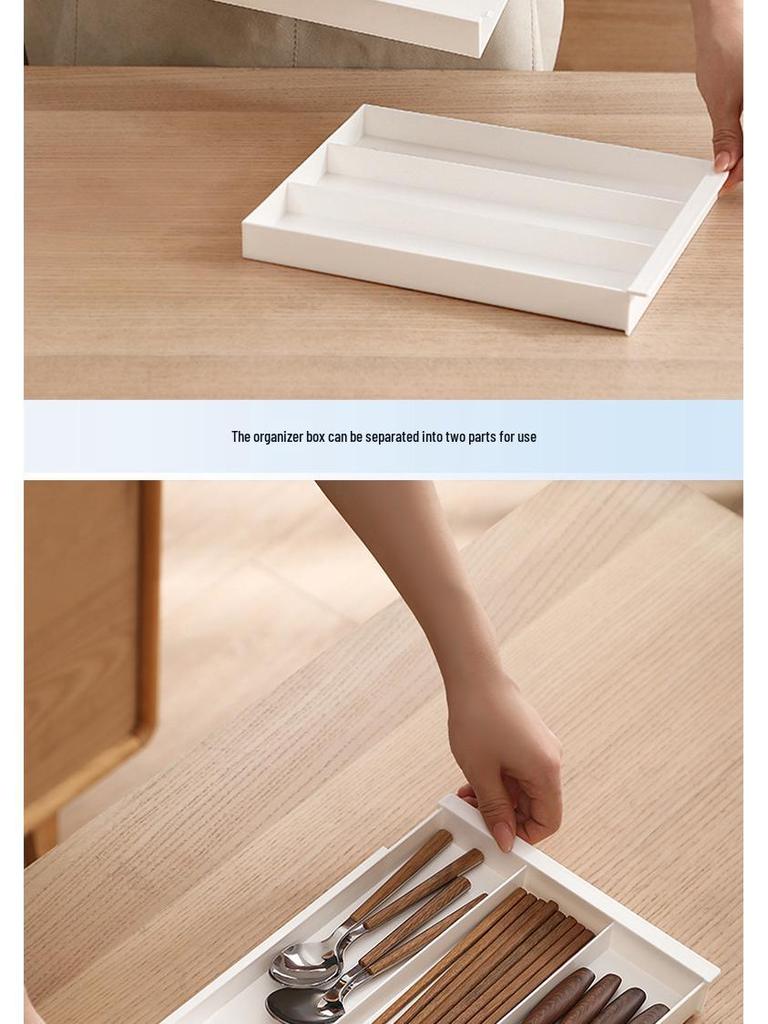 Einziehbarer Küchenschubladen-Organizer: Abnehmbare Ablageschale