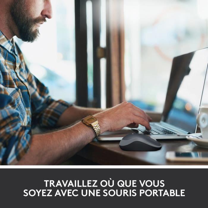 Souris - Sans Fil - Logitech - M185 - Gris - Ambidextre