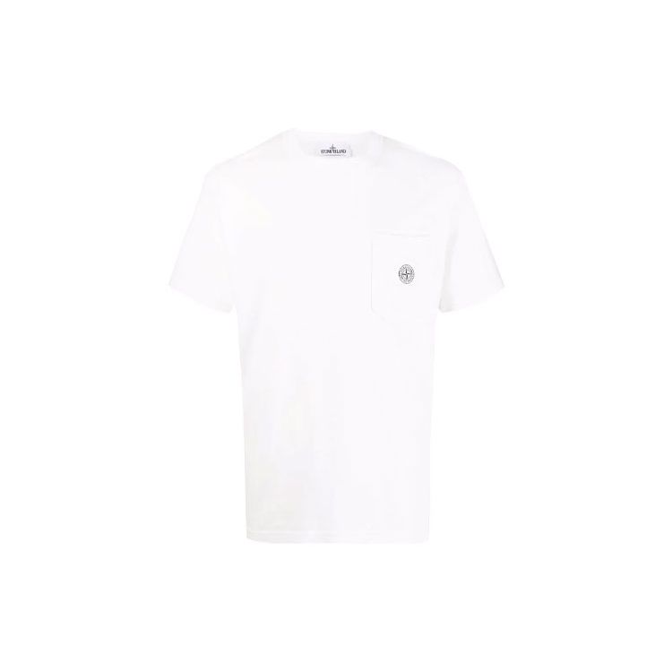 

Stone Island Ss22 Solid Color Crew Neck Short Sleeve T-Shirt Men Tops White 761521957-V0003 L