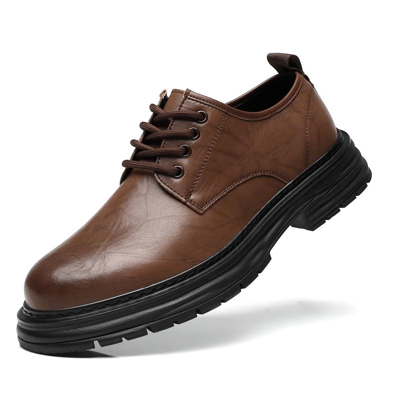

Модные мужские кожаные лоферы на шнуровке, мягкая повседневная обувь, нескользящие дышащие мокасины для вождения, весенняя обувь для ходьбы, рабочая обувь для офиса, Mocassin Homme 44 коричневый