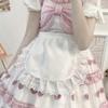 Woman Half Waist Cooking Kitchen Apron Short Lolita Maid Sexy Lace Black White Bib Beauty Flower Coffee Shop Pinafore Home Work