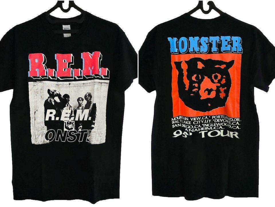 REM - Monster 1995 Tour T-Shirt, Rem Rock Band Tour 1995 Unisex T-Shirt S