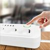 3-Outlets EU Outlet Power Strip 4 USB Ports Extended USB Socket Surge-Protected Power Strip  School