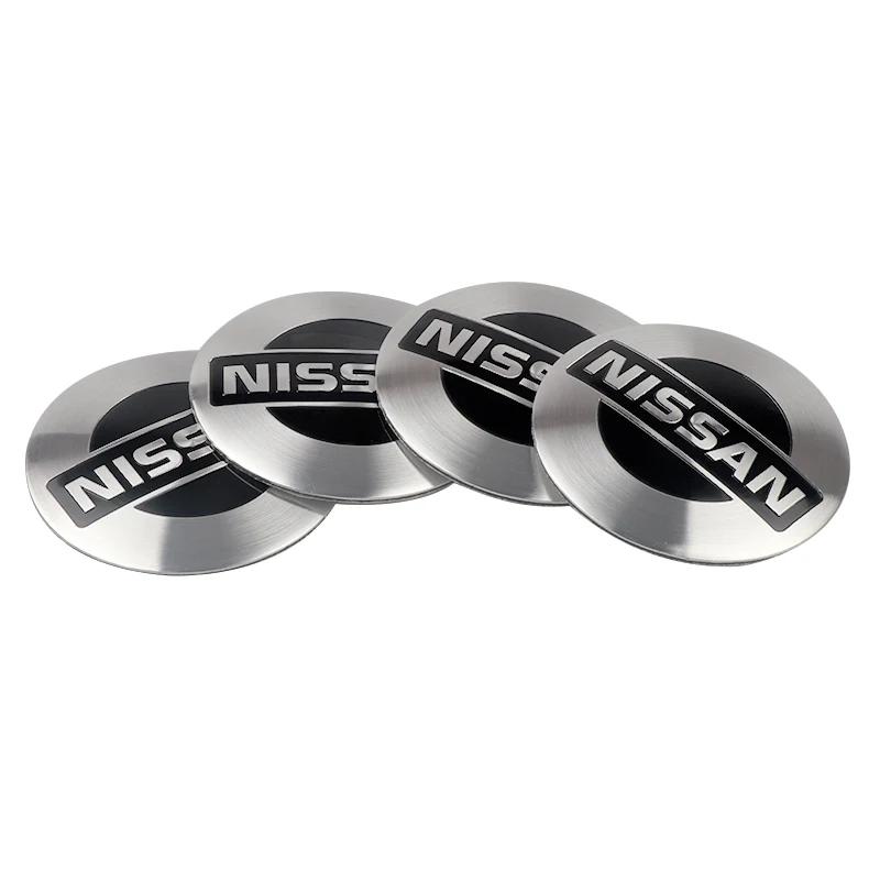 Für Nissan ArR44 Stück/Set 56mm Auto Radnabenkappen Aufkleber Für Nissan Tiida Nismo Teana GTR 350Z 240SX 370Z Versa Almera Auto Dekoration