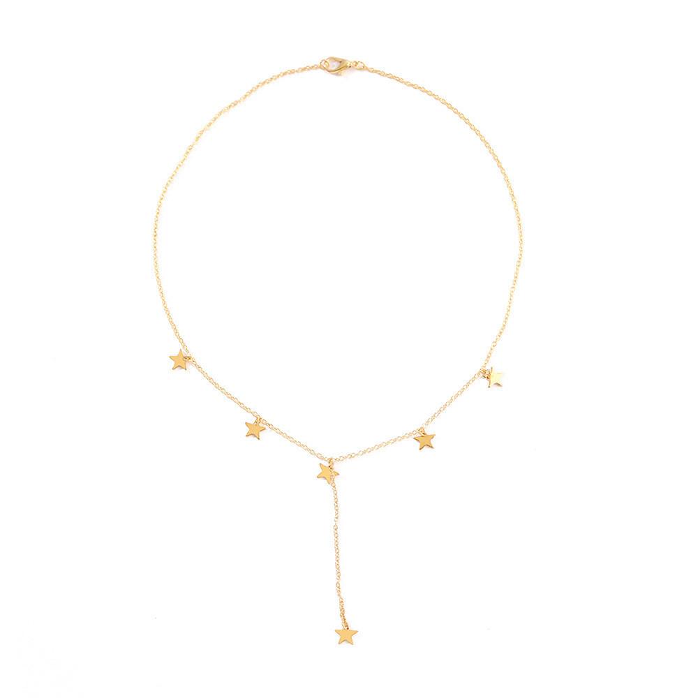 

Elegant Star Shape Necklace Sophisticated Alloy Material Dazzling Jewelry For Women