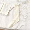 Spring and Summer Thin Ballet Style Women Socks JK Floral Ribbon Women Calf Socks Super Fairy Mesh Breathable Cotton Pile Socks