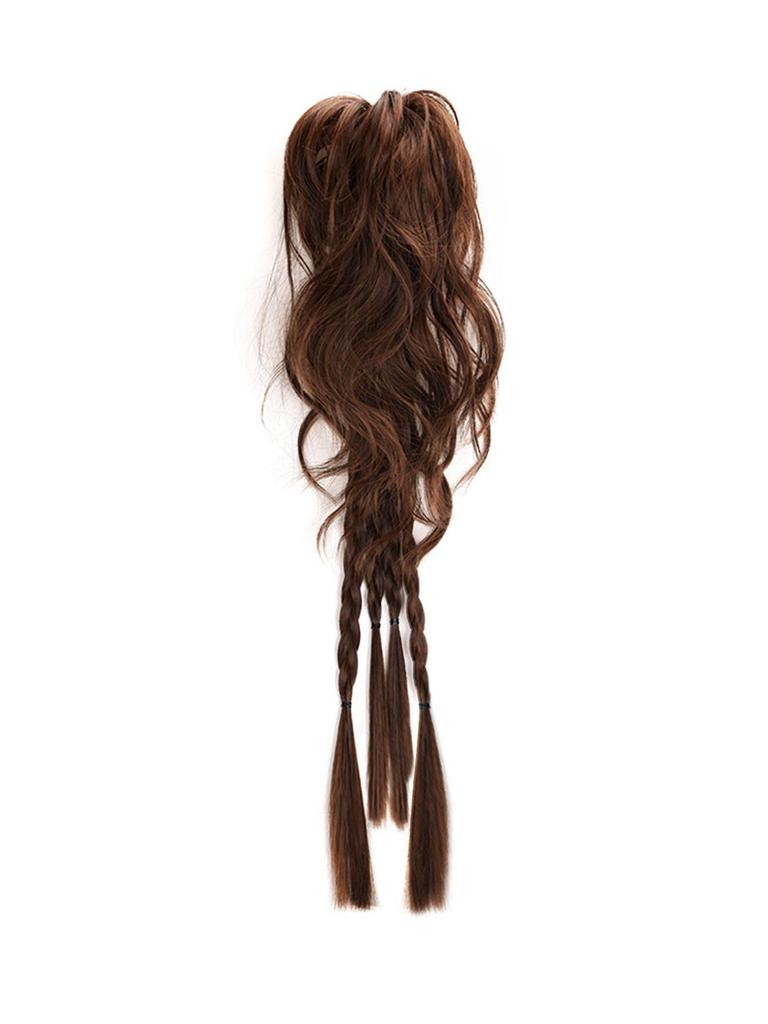 Bybrana Fountain Ponytail Drawstring Braided Synthetic Fiber Wig