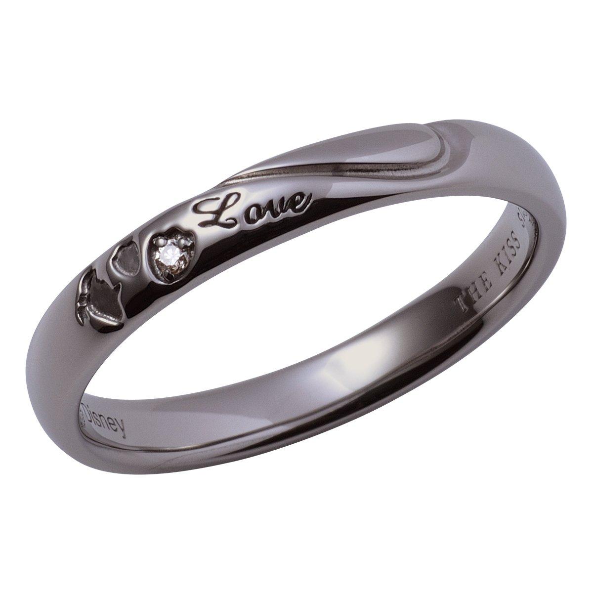 

THE KISS Size 15 Duet Heart Message Silver Ring DI-SR1801DM [Disney Collection] Donald/Diamond