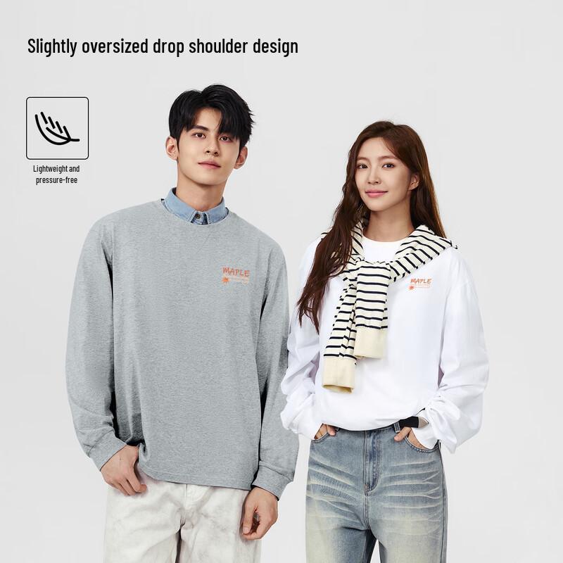 Baleno Men's Loose Fit Pure Cotton Long Sleeve T-Shirt