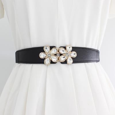 Damen Elastischer Stretch-Bund Gürtel Taillen-Cinch Accessoires