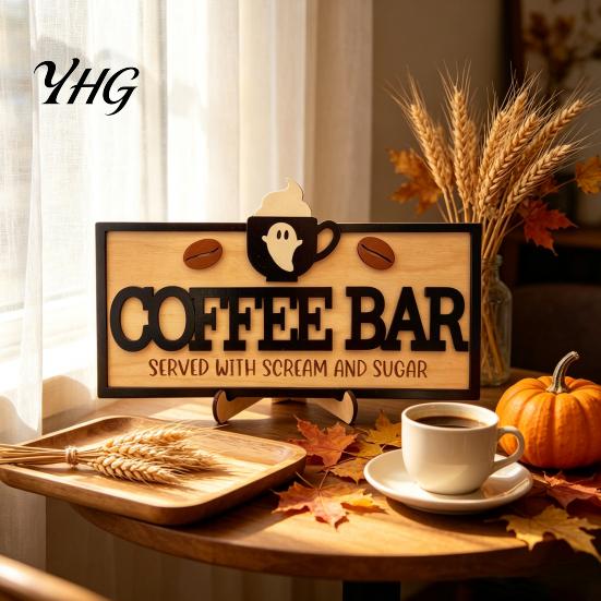 Autumn Harvest Home Decor Hello Fall Wooden Sign, Cutting Board Shape Tabletop Ornament with Thanksgiving Table Decorations Hanging Rope & Stand,