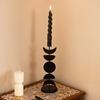 Black Pillar Candle Holder Iron Candlestick Sun Moon Star Metal Candle Stand for Weddings and Festival Table Decoration