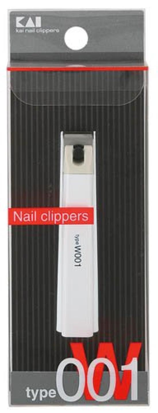 

KAI Nail Clipper TypeW001 White Straight Blade Made in Japan KE0108 белый