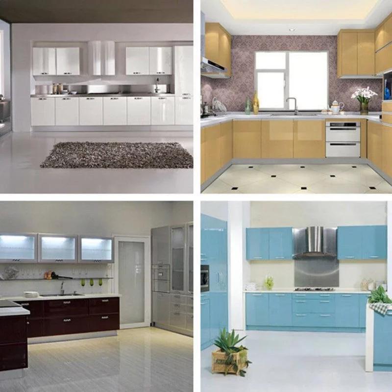 Thicken PVC Stoving Varnish DIY Self Adhesive WallPaper Furniture Renovation Stickers Kitchen Waterproof  Decorative Film