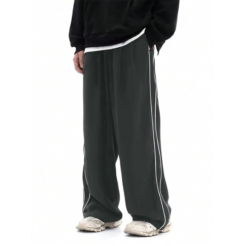 Sports casual pants retro sweatpants trend straight loose wide-leg trousers