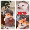 Unique Animal Designs Christmas Ball Decoration Plastic Foxes/Hedgehog Ornament Family Festival Supplies