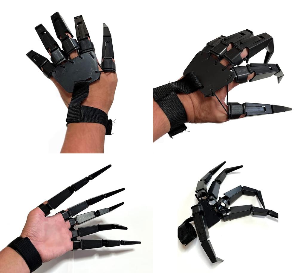 Eklemli Parmak Eller Çift Cadılar Bayramı Parmak Süsleri Oyuncak Plastik Siyah