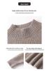 Women's Cashmere Wool Sweater - Autumn Winter, Warm Loose Fit, Half High Collar, Pure Color, Thickened Mother's Wear