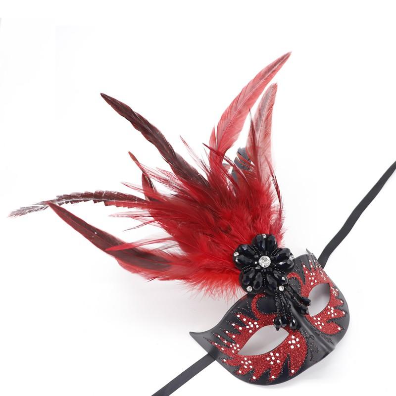 Halloween Feather Mask Sexy Party Eye Carnival Queen Costume Accessory