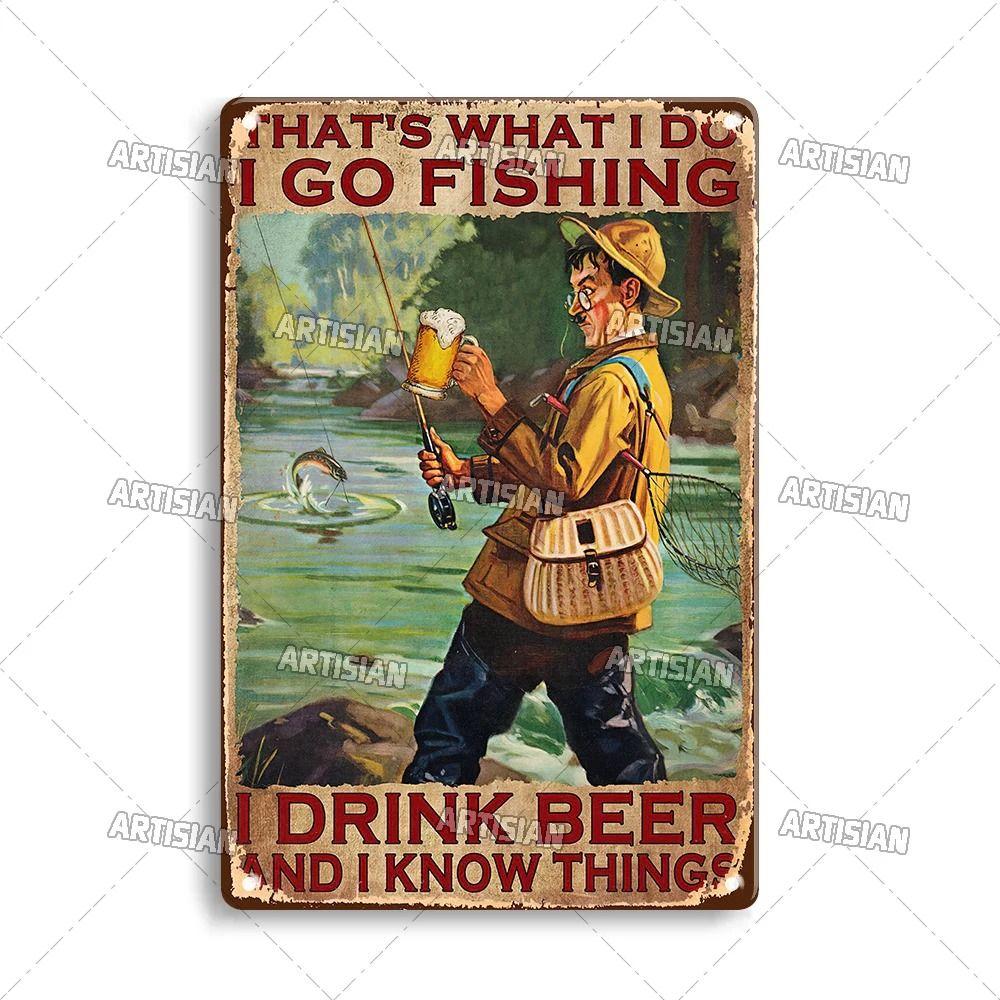 Boy Who Loved Fishing Metal Sign, Gift for Fisherman 20x30cm