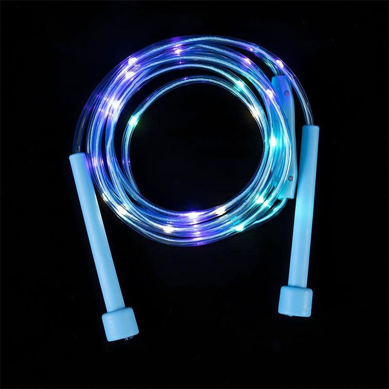 Glow-in-the-Dark Luminous Flashing Jump Rope for Kids and Teens | Seven-Color Fitness Rope for School Activities