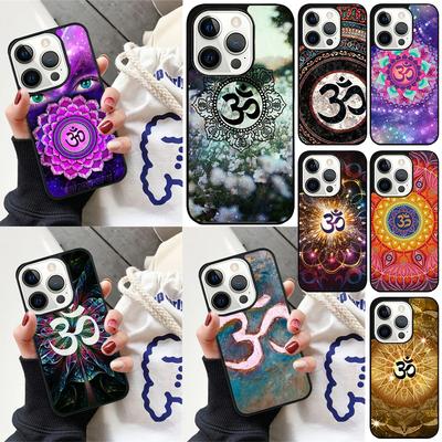 Aum Om Namaste Symbol Zen Yoga Phone Case For iPhone 17 Air 15 16e 14 13 Pro Max Coque 12 11 Pro Max PLUS Cover
