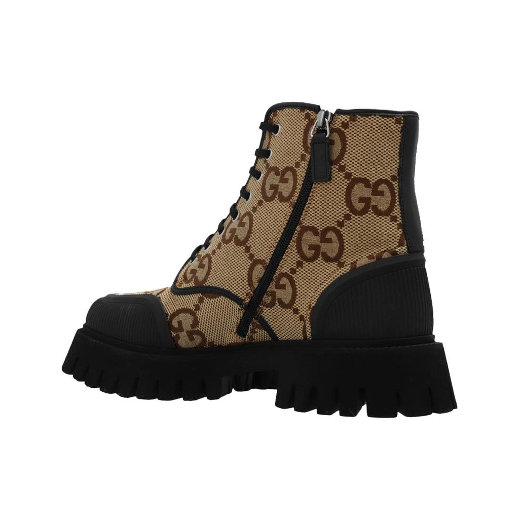 Gucci Maxi GG Lace Up Boots Camel 699970 UKOF0 2590