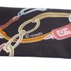 HERMES  063940S 12  Scarf Black/yellow Silk Women