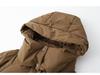 Women's Mid-Length Hooded Down Jacket, 2024 Plus Size Fashion, Warm Winter Coat, White Duck Down