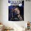 Johnny Hallyday Rock Legend Remembered Tapestry Background Cloth Fashion Print Christmas Gift Work Of Art Background Wall Hanging Cloth