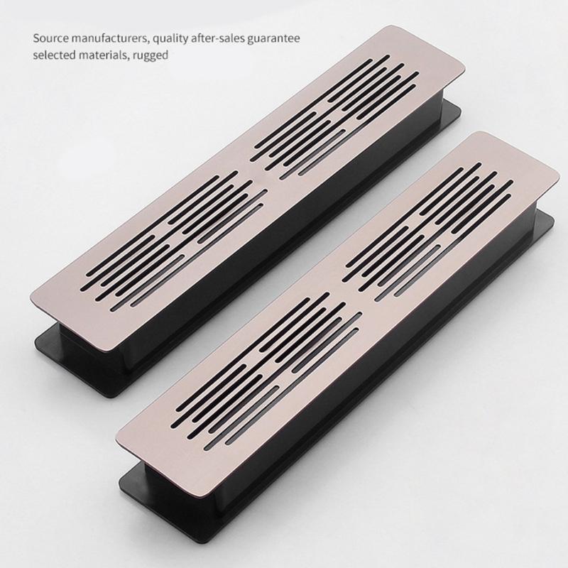 2Pcs Furniture Cabinet Ventilation Decorative Cover Double Layer Air Vent Ventilation Grille Wardrobes Fitting Enduring