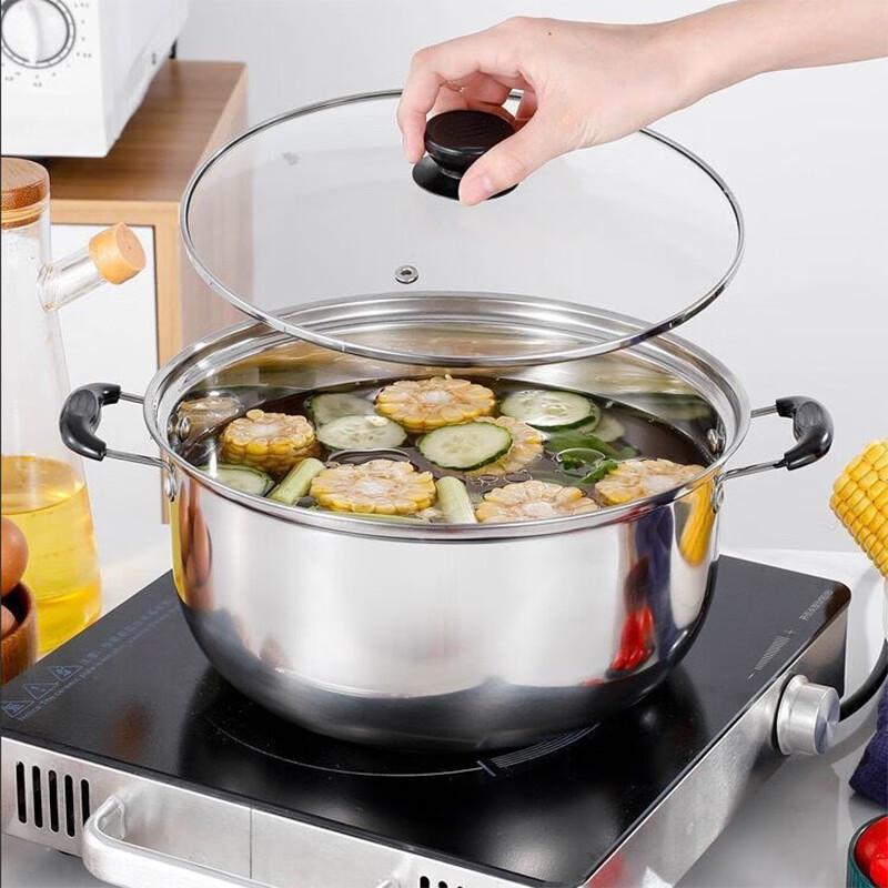 Thickened 304 Stainless Steel Double Handle Soup Pot