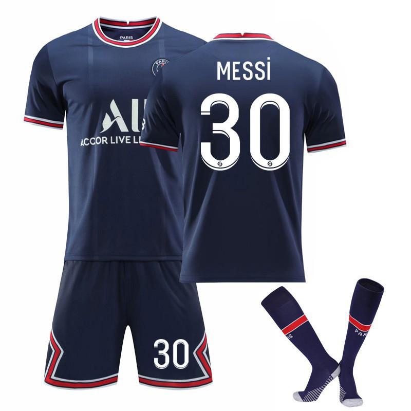 21-22 Paris Home Court 30 7 Mbappe No. 10 Neymar 4 Football Jersey Sportswear Set