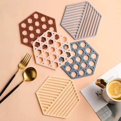 10Pcs Nordic Table Mat Insulated Pot Household Kitchen Simple Thickened Anti-hot Placemat Plate Mat Bowl Cup