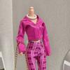 Conjunto de Chaqueta de Moda Rosa Babi Princess + Pantalones + Zapatos + Collar Para Muñeca BJD Xinyi FR PP Supermodelo de 1/6 30cm Ropa y Accesorios para Muñecas