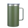 24oz Coffee Mugs with Handle Stainless Steel Double Wall Insulated Cup Leak Proof Lid Travel Mug Gift for Office/School/Camping