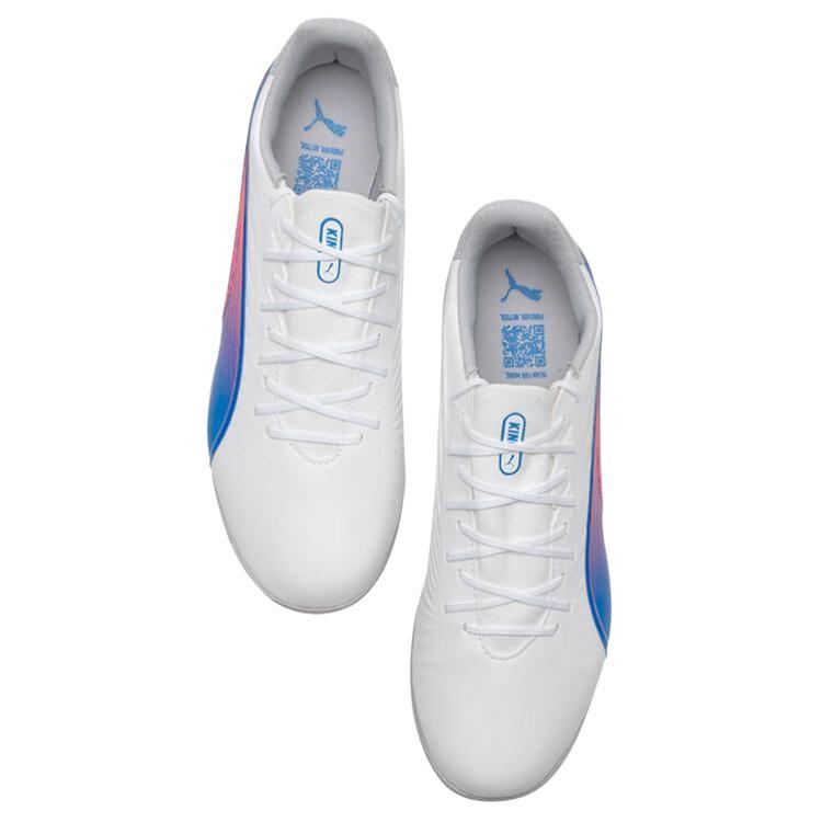 Puma King Match Comfortable Versatile Soccer Shoes Men sneaker Blue White 107879-02