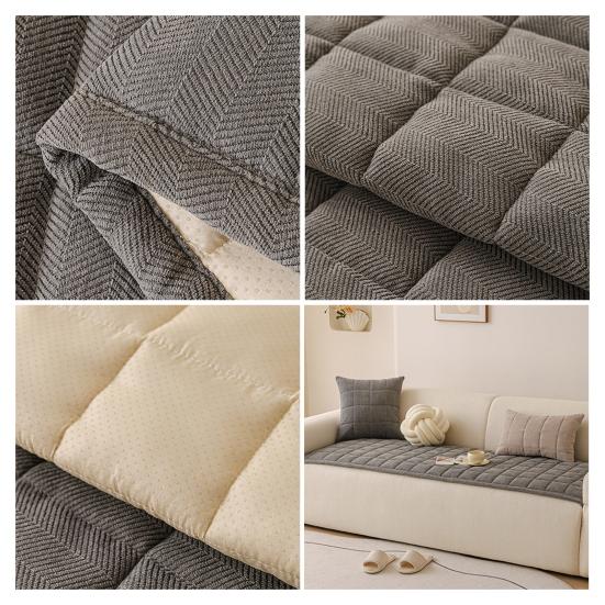 Dog Couch Cover Non-Slip Washable Sectional Couch Protector Quilted Sofa Slipcover