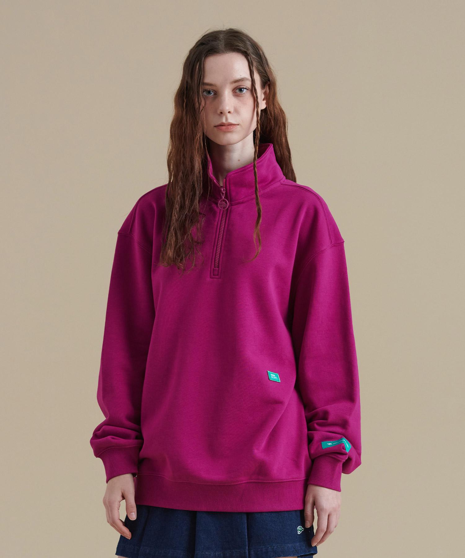 Bbc Earth Essentials Half-Zip Sweatshirt_Magenta Magenta/090