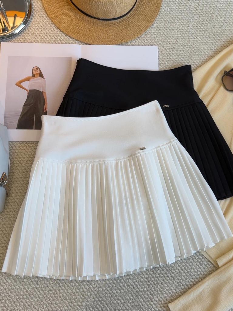 Spring/Summer 2026 Petite Pleated Mini Skirt: High-Waisted, Slimming, Versatile A-Line for Women